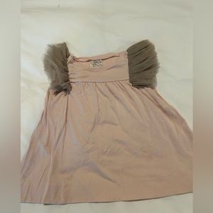 Doudou pink girls dress with tulle